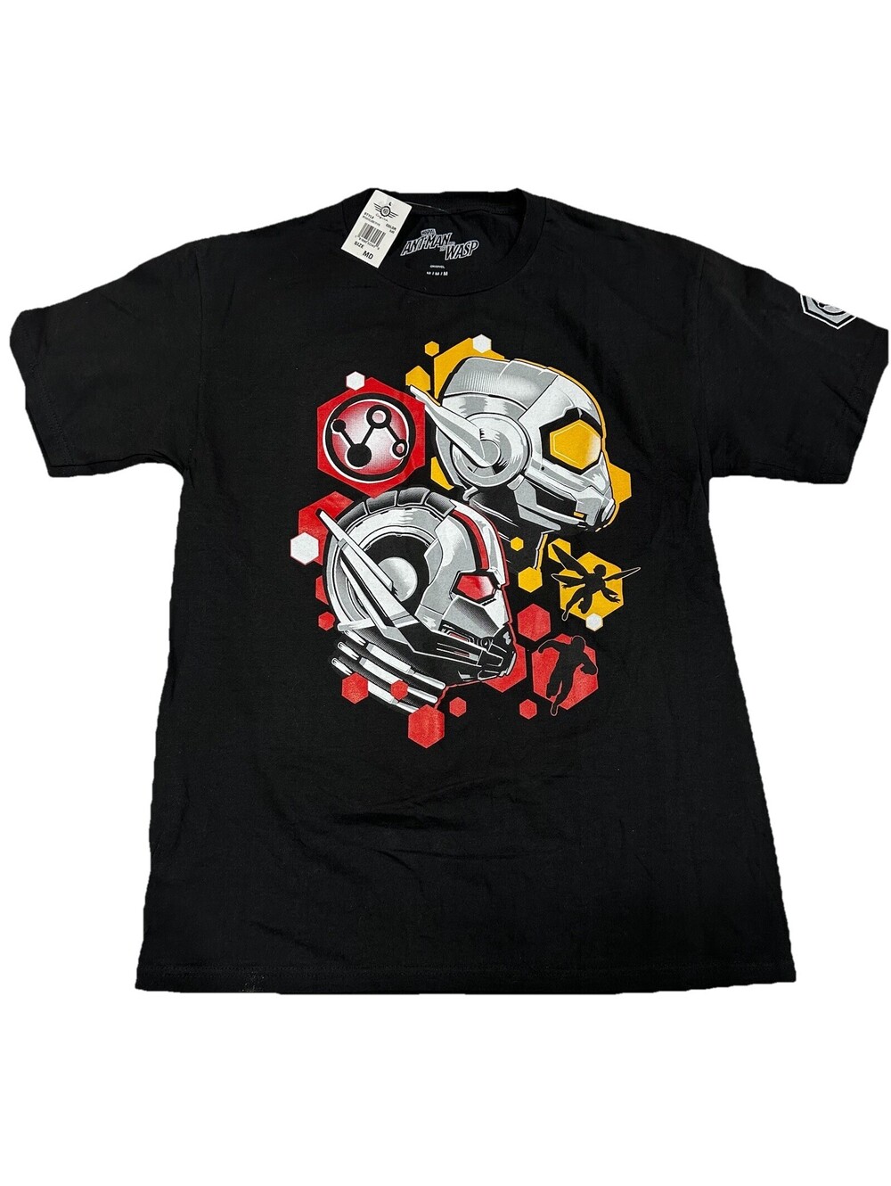 Ant-Man and the Wasp T-Shirt Marvel Medium Superhero Graphic Tee Black Unisex